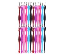 CIMAXIC Pousseur de Cuticules pour Enlever Peau Morte, Set de 48pcs en Plastique et Acier Inoxydable, Outil Pratique pour Manucure et Nail Art à Usage Personnel