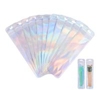 CIMAXIC Sachet D’Emballage Auto-adhésif 100 Pcs 5, 5x22cm PP Holographique