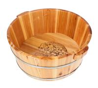 CIMAXIC Seau de Bain de Pieds en Bois Naturel, Bassin de Pédicure Portable, Bac Multi-usages pour Bains de Pieds et Soins, Adapté Usage Domestique et Hygiénique, pour Pédicure