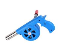CIMAXIC Souffleur Manuel de Barbecue Portable Bleu en Abs et Fer