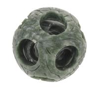 CIMAXIC Sphère de Pierre Feng Shui Verte, Boule Puzzle Évidée de 53mm Rotation Multicouche, Sculpture Décorative Élégante pour Salon et Collection