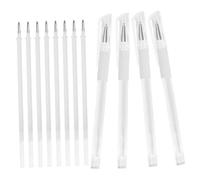 CIMAXIC Stylo Blanc pour Tatouage de Sourcils, Outil de Cartographie Précis 4 Stylos et 8 Recharges, Ensemble 12 Pièces Professionnel pour Microblading et Maquillage Permanent Peau
