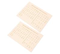CIMAXIC Tableau Braille Éducatif en Bois pour L'apprentissage des Chiffres et Lettres 2pcs Points en Relief, Design Multifonctionnel pour L'enseignement