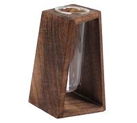 CIMAXIC Vase en Verre marivaux hydroponie Pot Fleur Pot de Fleur Vase hydroponique kit de bonsaï système de Culture hydroponique récipient jardinière en Verre Vase Tube à essai Bois Coffee