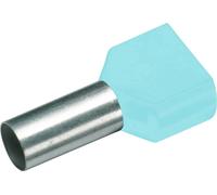 Cimco 187701 Embout double d'extrémité de câble 0.34 mm² partiellement isolé turquoise 100 pc(s)