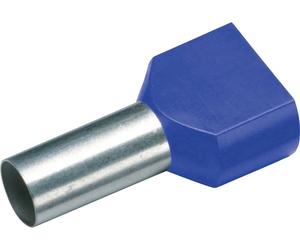 Cimco 187710 Embout double dextrémité de câble 2.5 mm² partiellement isolé bleu 100 pc(s)