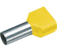 Cimco 187712 Embout double dextrémité de câble 6 mm² partiellement isolé jaune 100 pc(s)