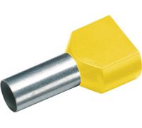 Cimco 187712 Embout double d'extrémité de câble 6 mm² partiellement isolé jaune 100 pc(s)