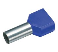 Cimco 187714 Embout double d'extrémité de câble 16 mm² partiellement isolé bleu