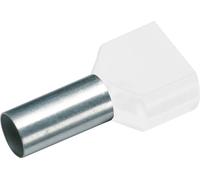 Cimco 187717 Embout double d'extrémité de câble 0.5 mm² partiellement isolé blanc 100 pc(s)