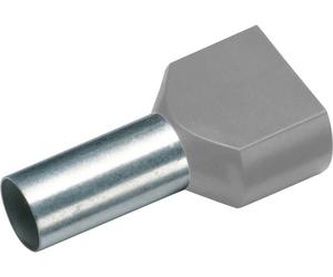 Cimco 187741 Embout double dextrémité de câble 4 mm² partiellement isolé gris 100 pc(s)