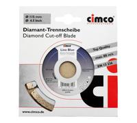 CIMCO Cimco Disque diamanté de découpe Ø 125 mm 208702 Quantité:1