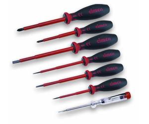 Cimco VDE Jeu de tournevis 7 pièces vis à fente, cruciforme Phillips