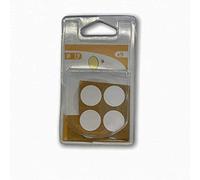 Cime Cache vis adhésif D.19mm Plastique Blanc, 9 pièces.