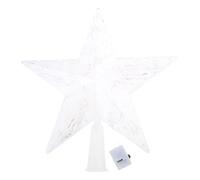 Cime d ' Arbre étoile de Noël de 8 Pouces avec lumière LED colorée alimentée par Batterie, Lampe féerique en Plastique pour cime d ' Arbre, décoration de noël, Arbre d ' extérieur étoile de noël