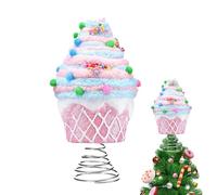 Cime d'arbre à Dessert, Cime d'arbre Pastel | Décoration Mignonne de Sommet d’Arbre de Dessert,Décorations de Festival de Cupcakes, Ornements de Bonbons d'arbre de noël pour cime d'arbre
