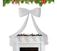 Cime d'arbre à nœud en velours, arbalète festive pour le salon, grande décoration compacte, accessoire de maison pour entrée, fête, cheminée, affichage mural, toile de pour photo, saisonnier, vac