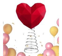 Cime d'arbre De La Saint-Valentin - Résine Métallique 10x5x7cm | Dessus d'arbre en Forme De Cœur Pailleté | Décoration Romantique pour Arbres De Saint-Valentin, Décoration De Vacances, pour Affichage