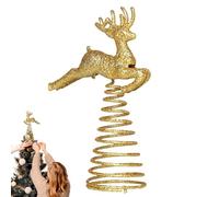 Cime d'arbre de Noël - Ornement de vacances de printemps en forme de renne, jolie décoration festive de cime d'arbre, accent saisonnier vibrant, design léger et facile à monter pour salon, chambre à c