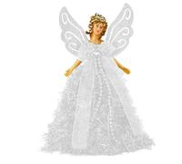 Cime d'arbre De Noël Topper d'arbre De Noël Ange, Ange de Noel pour Sapin, Topper Sapin Noël Ange avec Ailes, Cime de Sapin Ange, de Sapin de Noël pour Décoration de Sapin de Noël (C)