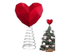 Cime d'arbre en Forme de Cœur pour la Saint-Valentin | Ornements de Fête en Forme de Cœur - Petit Ornement pour Le Sommet De l'arbre - pour Porche, Mariage, Fête, Maison, Salon, Appartement, Bureau