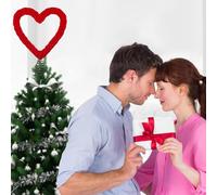 Cime de Sapin de Noël en Forme de Cœur,Cime de Cœur avec Ressort pour Arbre - Décorations De Fête pour Maison Pendant Les Fêtes