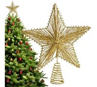 Cime De Sapin De Noël - Ornements De Décoration avec Paillettes Brillantes - Cime De De Noël,pour Décoration Vintage De Table De Ferme Maison Extérieur Intérieur Représentation De La