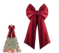Cime de Sapin en Noeud 91 X 46 cm Rouge Grand Velours Articles De Fête