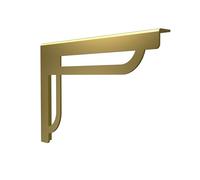 CIME- Equerre etagere murale - lot de 2 - Acier or - Robuste - Supporte les charges lourdes - Support de fixation - Equerre murale