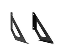 CIME- Equerre murale - Support de fixation - Etagere murale - Acier noir - Lot de 2 - Idéale pour rangement - Décoration d'intérieur - Facile à installer