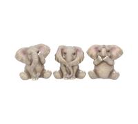 Nemesis Now – Figurine 3 bébés éléphants – Gris 8 cm