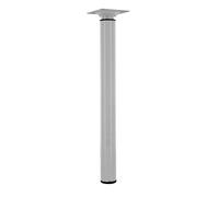 Cime - Pied de meuble cylindrique réglable - Métal époxy blanc - Hauteur 31-50 cm - Charge 30 kg