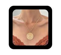 Cimenexe Collier Ras Du Cou Punk Tête De Mort Collier Cou En Métal Doré Colliers Médaillon Aztèque Colliers Chaine Tête De Mort Pirate Ras Du Cou Jack Sparrow Bijoux