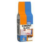 Ciment Blanc Extra Fin 10kg - Haute Pureté pour Finitions Parfaites - Idéal pour Décoration, Scellements Précis, Joints et Enduits - Convient à Tous Travaux Courants de Maçonnerie