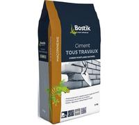 Bostik Ciment Tous Travaux - Mortier polyvalent Intérieur/Extérieur Gris 5 kg