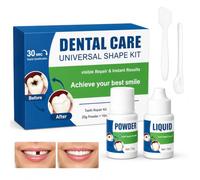 Ciment Dentaire Definitif, Colle Dentaire Extra Forte, Pansement Dentaire, Colle pour Couronne Dentaire, Kit Réparation Dentaire pour Refixer Couronnes et Bridges Dentires, Simple et Durable