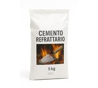 Ciment réfractaire haute température 5 kg - Idéal pour les réparations cheminées, fours, poêles - intérieur - résistant à la chaleur extrême