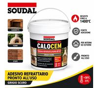 Ciment Réfractaire Scellant Haute Température 1400 C° Calocem Soudal De 2 Kg.