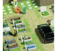 Busch Model – Modélisme ferroviaire – Maquette cimetière miniature, 49 pièces