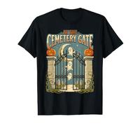 Cimetière Ghosts Halloween Vintage Cimetière Art T-Shirt Graphique avec Valeur
