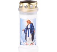 Cimetière lampe plastique MARY d7x17cm, capuchon métal
