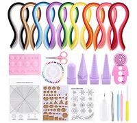 Cimeton 22Pcs Paper Quilling Kit Incl. 900 Strips 45 Colors and Tools for Beginners and Paper Art Lovers, DIY Handcraft