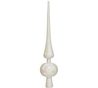 Cimier 1 Boule pour Sapin Maison 28cm Blanc Blanc