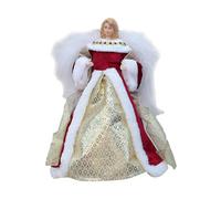 ＡＷＨＡＯ Cimier d'arbre d'ange, Décoration de Noël, Figurine d'ange pour Chambre à Coucher, Salon Intérieur, Fête, Bureau, Rouge
