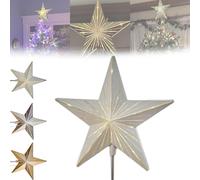 Cimier d'arbre en Pain d'épices de Nuit étoilée, étoile en résine à 5 Branches, avec minuterie Automatique, décorations d'arbre de Noël Magiques de Vacances,for la décoration de la Vacances.(B)