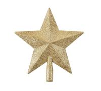 Cimier de sapin de Noël - 15 cm - Paillettes dorées - Multicolores - Couleurs vives - Réutilisable - Décoration étoile à cinq branches
