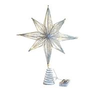 Cimier de sapin de Noël en forme d'étoile avec lumières LED, décorations de Noël pour décorations de sapin de Noël, Nouvel An 2024, festival, fête, décorations de sapin de Noël éclairées