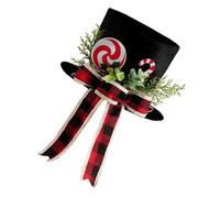 Cimier de sapin de Noël moderne en forme d'étoile avec nœud et chapeau pour festival, décoration de vacances pour intérieur ou extérieur