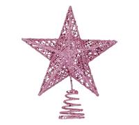 Cimier de Sapin de Noël pailleté, Étoile Noël en Métal Étincelant, Design à Paillettes Métalliques 3D, Scintillante Topper d'arbre de Noë, Topper de Sapin de Noë (B)