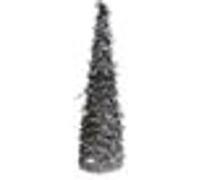 BOTANIC®-Cime étoile plastique pailletée couleur argent - 19 cm de haut